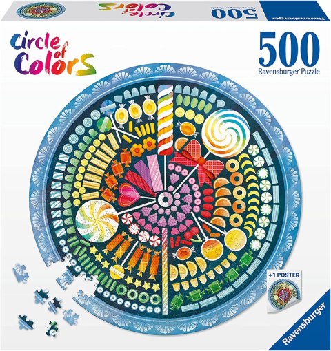 Ravensburger: Puzzle 500el. - Paleta kolorów. Cukierki Ravensburger