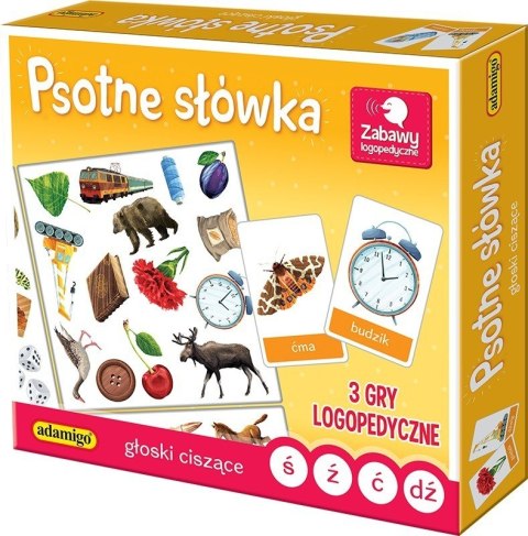 Gra Psotne słówka - Głoski ciszące Adamigo