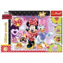 Puzzle 100 elementów Glitter Minnie i błyskotki Trefl