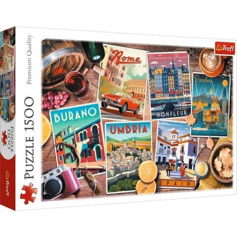 Puzzle 1500 elementów Podróże po Europie Trefl