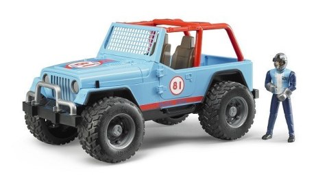 Jeep Cross Country Racer niebieski z figurką BRUDER