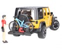 Jeep Wrangler Rubicon z rowerem i figurką BRUDER