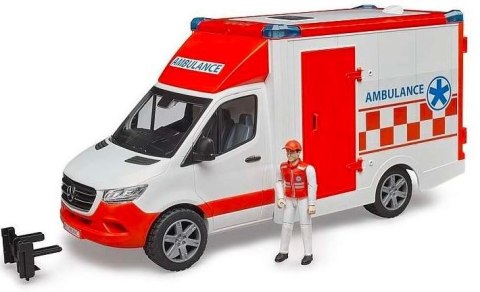 Pojazd Mercedes-Benz Sprinter Ambulans z figurką i modułem BRUDER