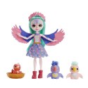 Enchantimals Rodzina Papugi Filia Finch Lalka + figurki Mattel