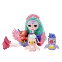 Enchantimals Rodzina Papugi Filia Finch Lalka + figurki Mattel