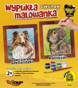 Wypukła malowanka Dwupak PSY Owczarek Szetlandzki-Golden Retriver Mirage