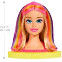 Barbie Głowa do stylizacji neonowa tęcza blond włosy Mattel