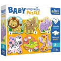 Układanka Baby Progressive Puzzle Safari Trefl